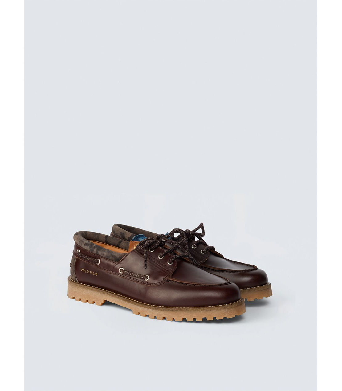 レースアップレザーローファー 詳細画像 ブラウン 3